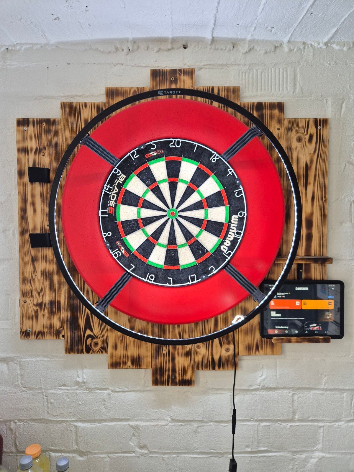 Darts setup, Ophalen, Dartbord