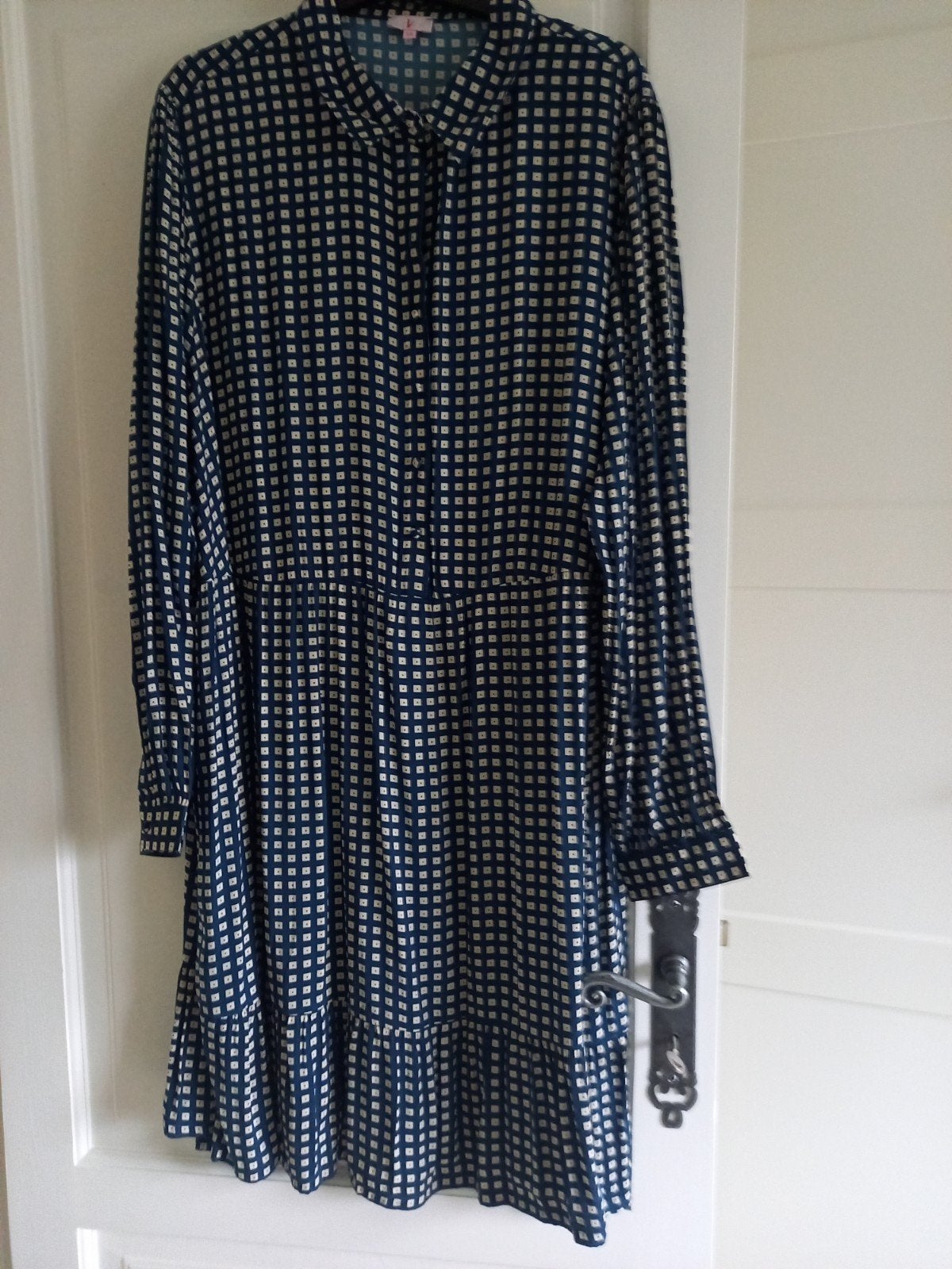nieuw kleed MT54 oksel-oksel 74cm lengte 1,07 petrol kleur, Vêtements | Femmes, Grandes tailles, Enlèvement ou Envoi, Neuf