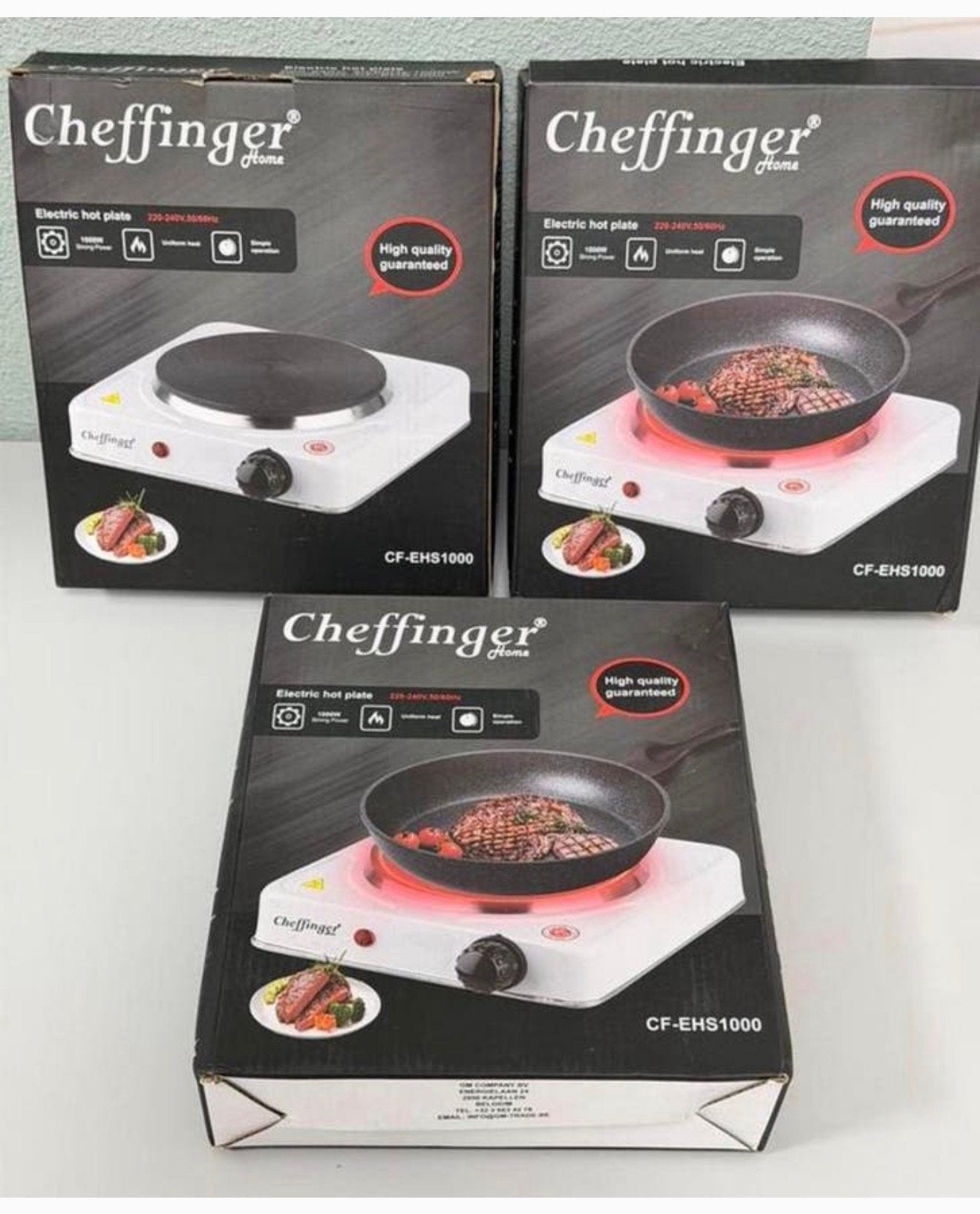 Cuisinière électrique 1 000 W (simple) Cheffinger CF-EHS1000, Enlèvement ou Envoi, Neuf