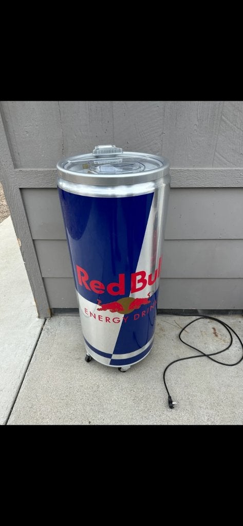 Redbull frigo rond (Nieuw), Neuf, 120 à 140 cm, Enlèvement ou Envoi, Sans bac à congélation