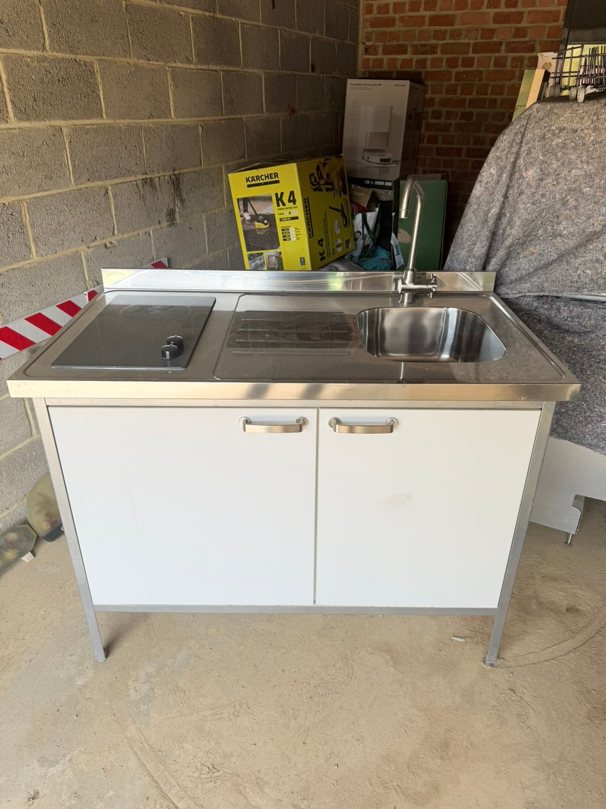 Kitchenette, Maison & Meubles, Cuisine | Cuisines complètes, Comme neuf, Blanc, Bois, Enlèvement