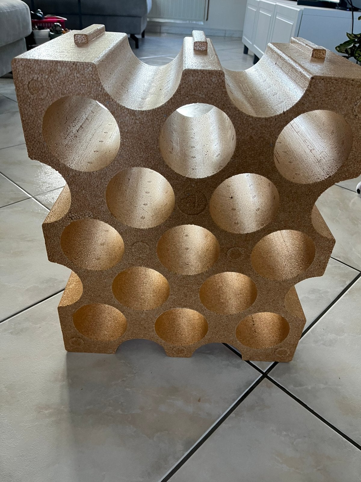 Mottez flessenrek beige polystyreen, Maison & Meubles, Enlèvement, Neuf, 5 à 15 bouteilles