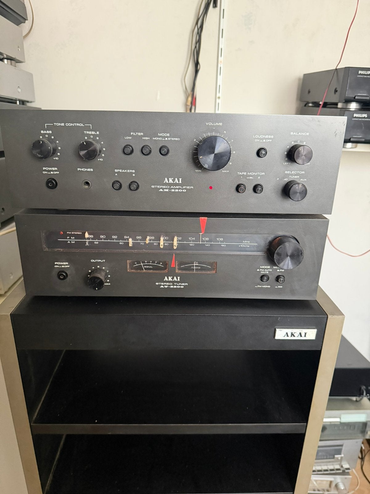Akai AM-2200 Versterker en AT-2200 Tuner Set, Enlèvement ou Envoi, Comme neuf, Akai
