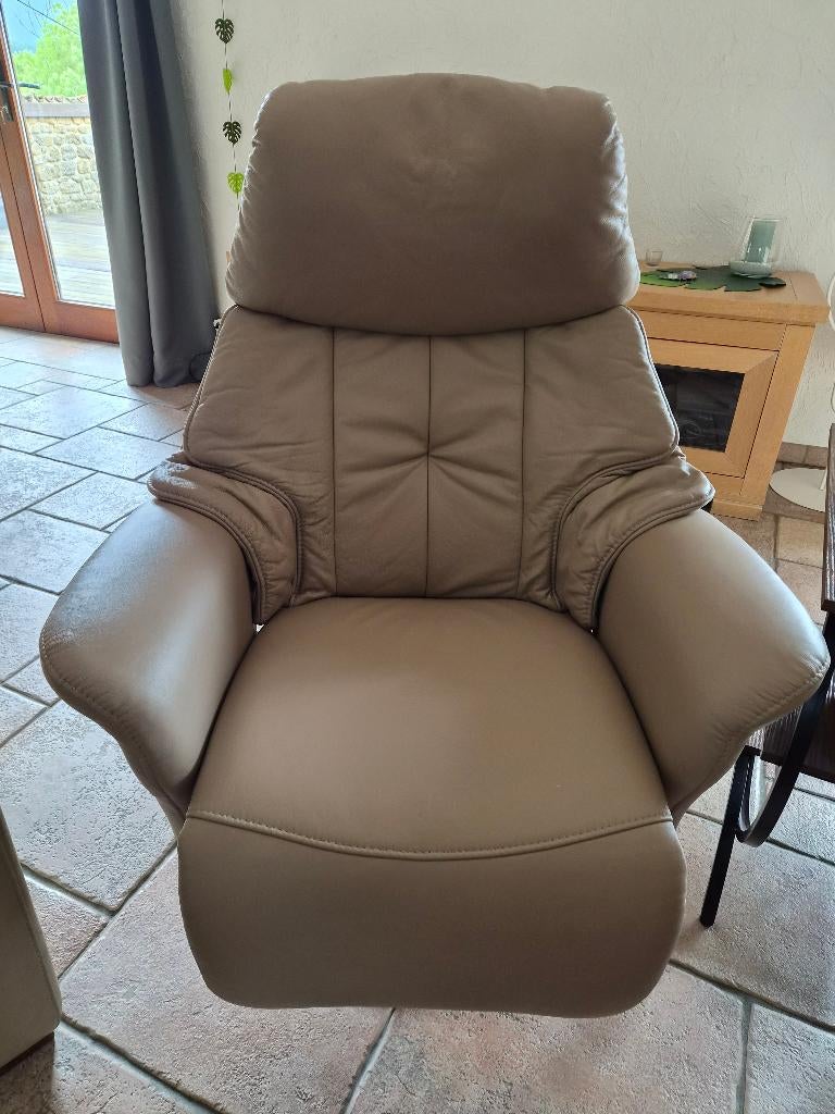 Fauteuil relax, releveur Himolla 7322, Maison & Meubles, 100 à 125 cm, Comme neuf, Enlèvement, Cuir