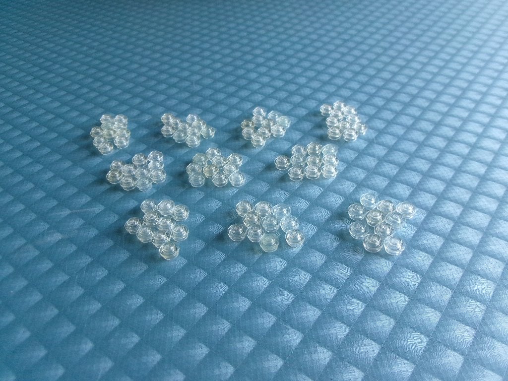 100 assiettes Lego rondes translucides, Enlèvement ou Envoi, Lego, Utilisé, Briques en vrac