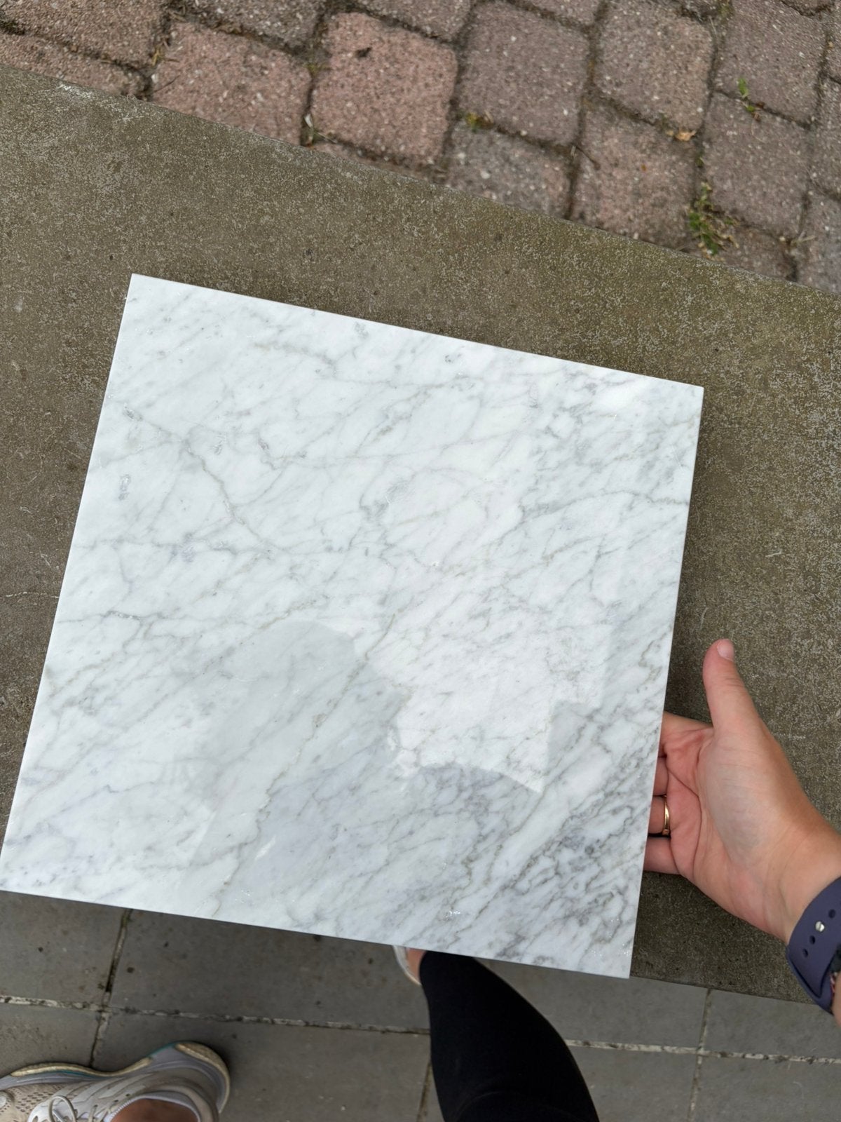 Carrara-marmer witte tegels, Ophalen, Nieuw, Marmer