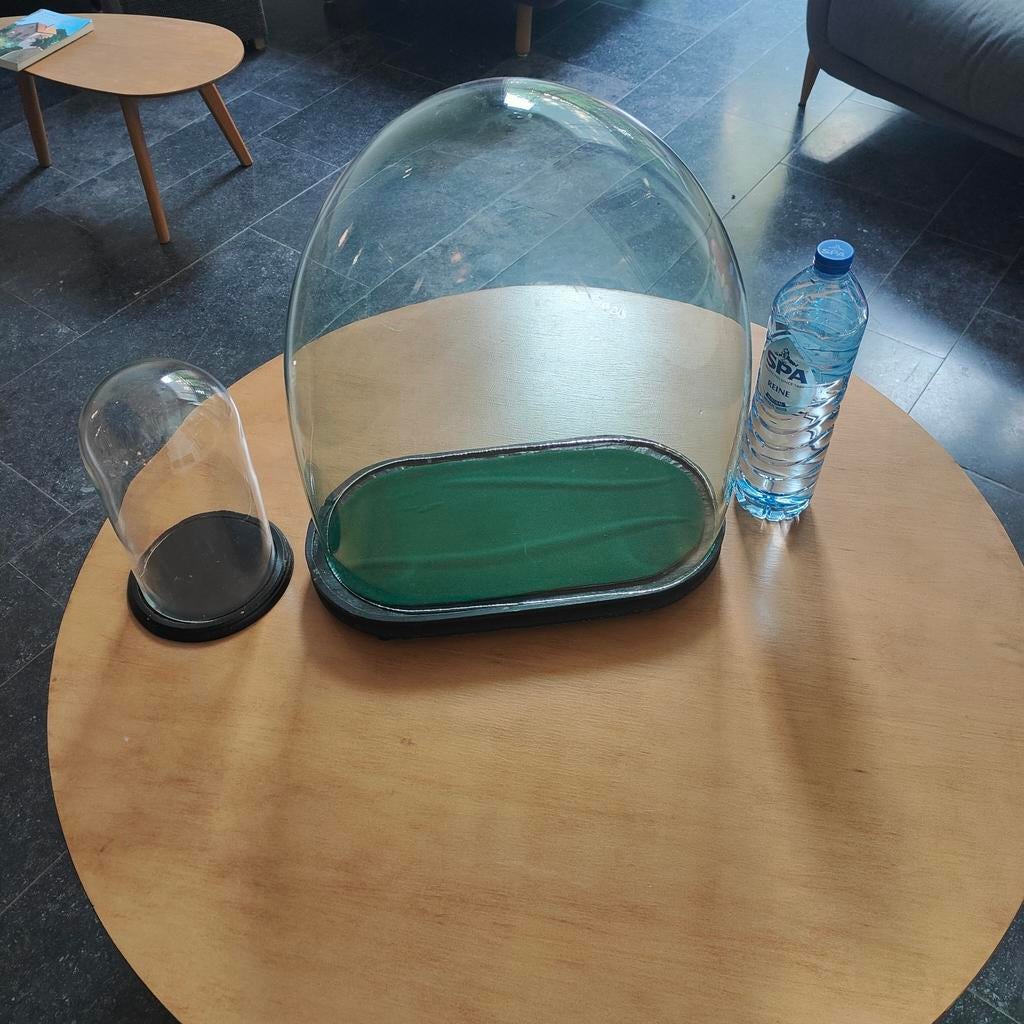 Set van 2 antieke glazen bollen - Victoriaanse stijl