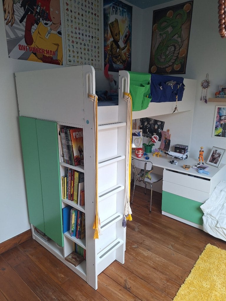 LIT MEZZANINE IKEA, Maison & Meubles, 100 cm, Une personne, Enlèvement, Utilisé