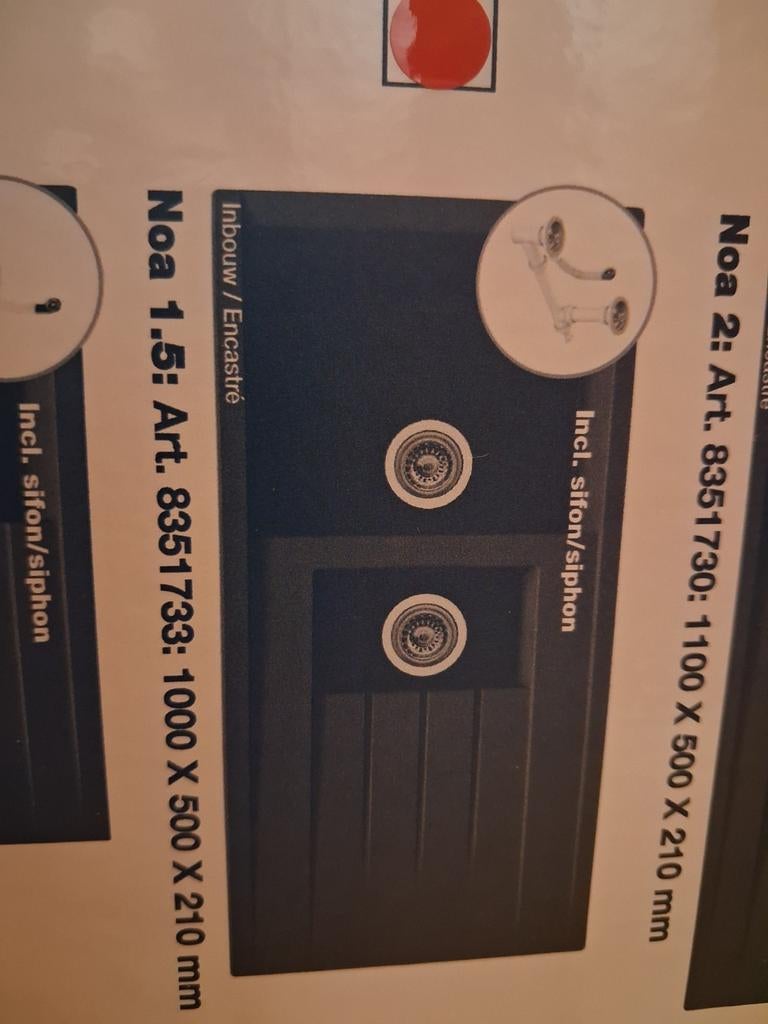 Spoeltafel composiet nieuw, Huis en Inrichting, Ophalen