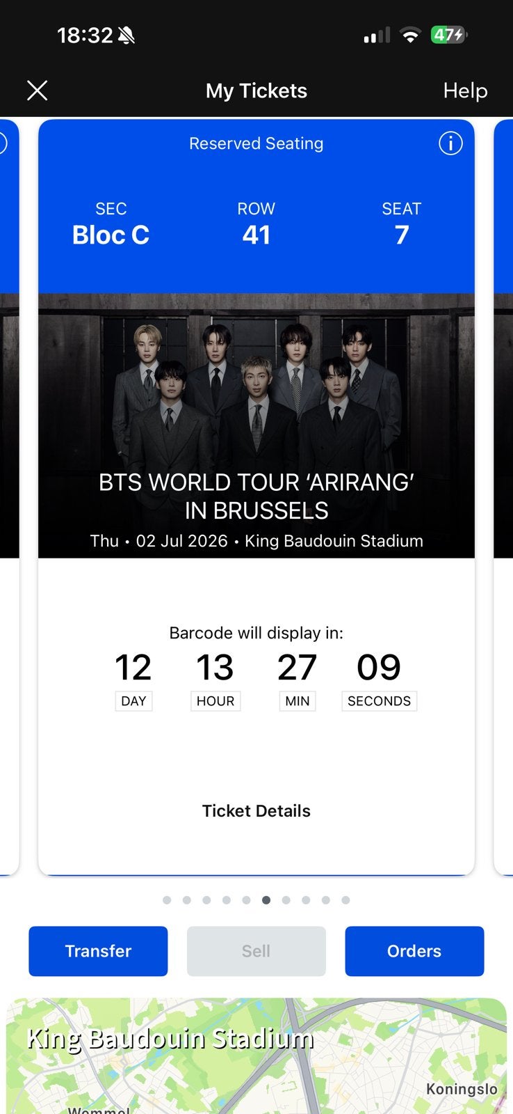 4 BTS Arirang tour tickets 02/07, Tickets en Kaartjes