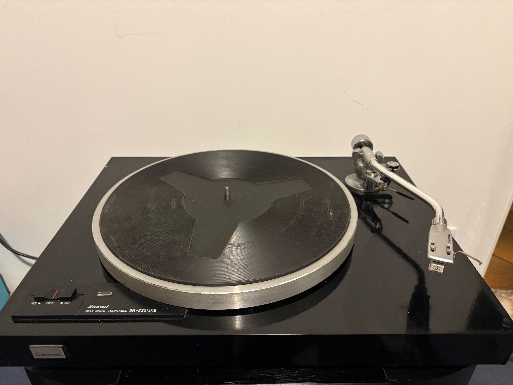 Platine vinyl turntable Sansui SR-222 MK2 belt drive - 1980, Enlèvement, Utilisé, Tourne-disque, Autres marques