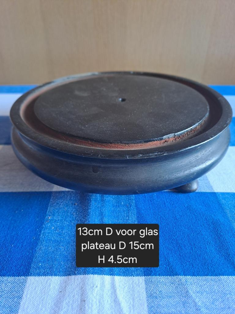 Antieke houten sokkel voor stolp, Antiek en Kunst, Ophalen of Verzenden