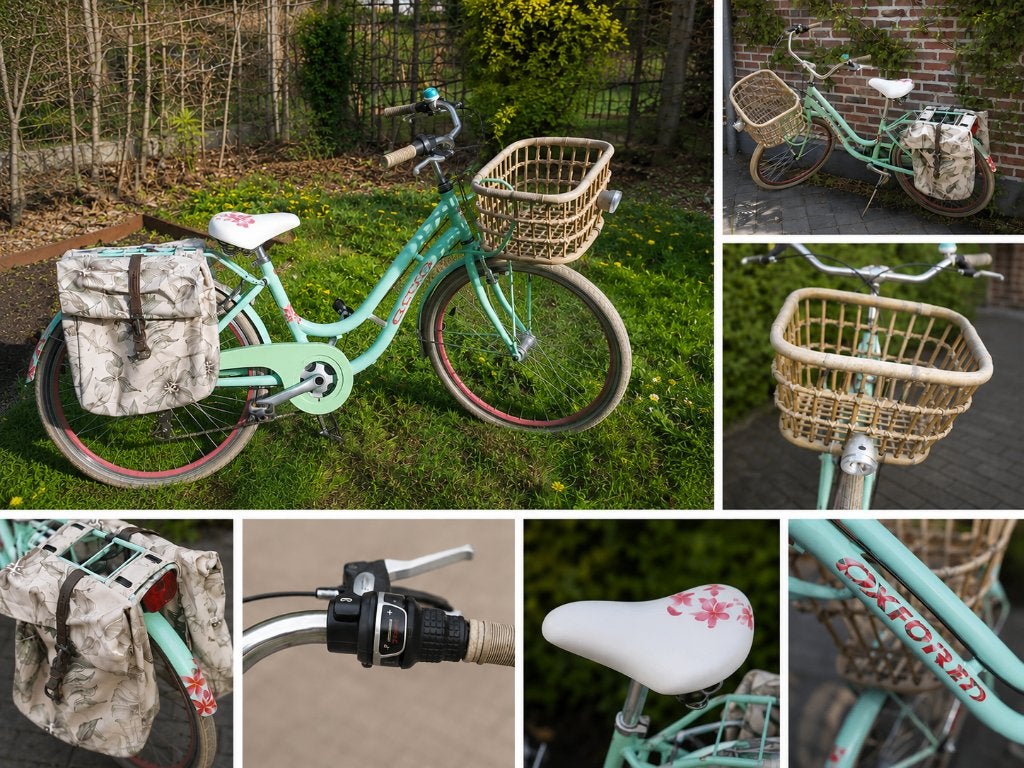 Oxford meisjesfiets 24 inch met mandje & fietstassen, Fietsen en Brommers, Ophalen, Versnellingen, Oxford, Schijfrem