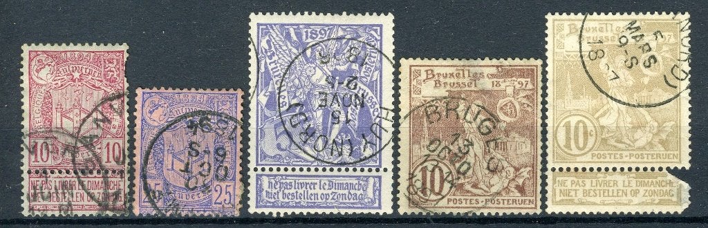 (B) Jaar 1894-1896 gestempeld (69-73) -10, Verzenden, Gestempeld, Gestempeld