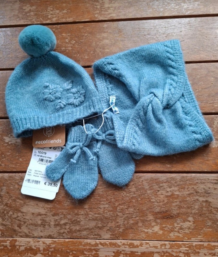 Nieuw muts handschoenen sjaal majoral 12 maanden, Kinderen en Baby's, Babykleding | Mutsen, Sjaals en Wanten, Ophalen of Verzenden
