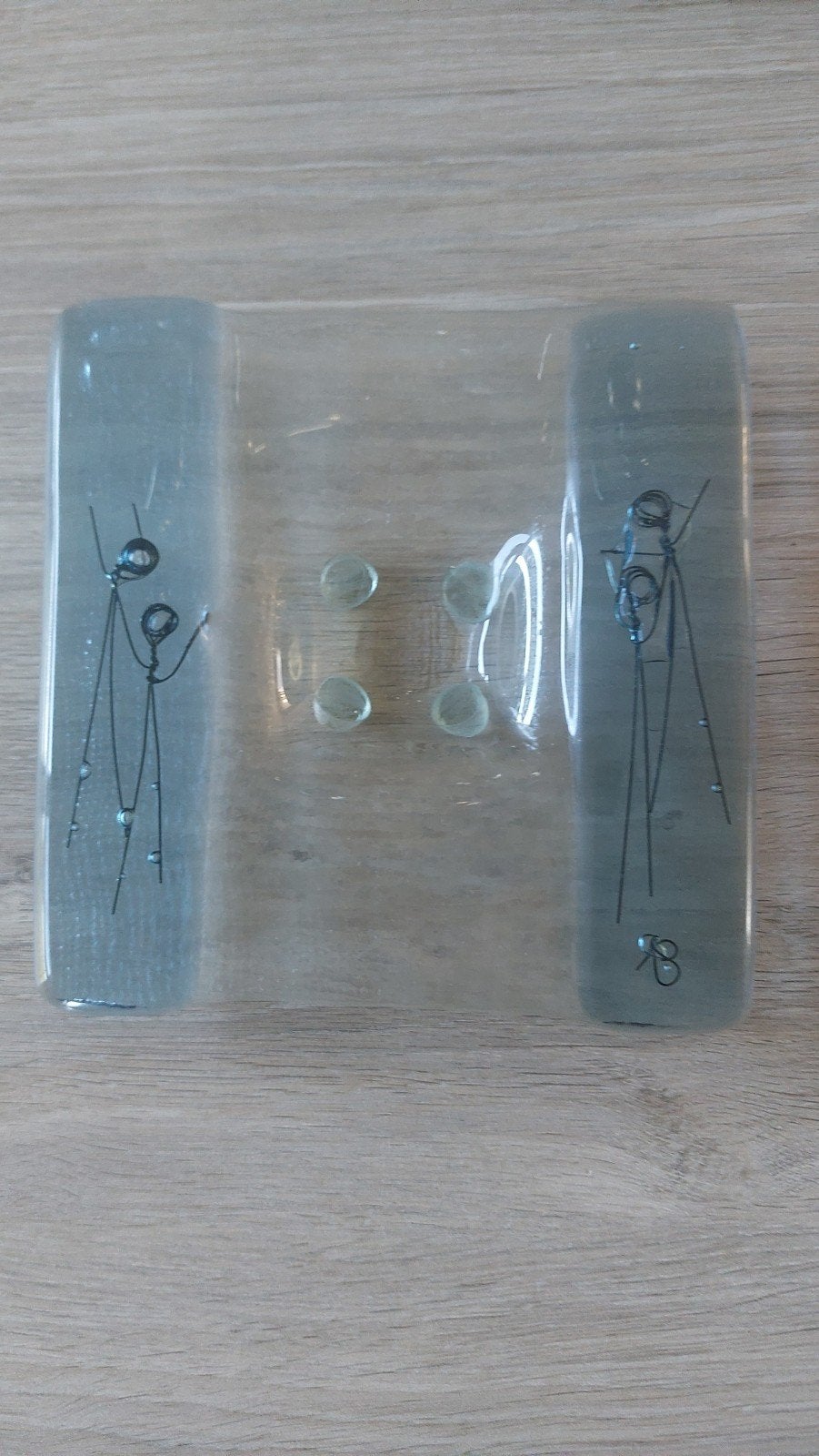 Prachtige Vintage Higgins Glaskunst Schaal – Jaren 70, Antiek en Kunst, Curiosa en Brocante, Ophalen of Verzenden