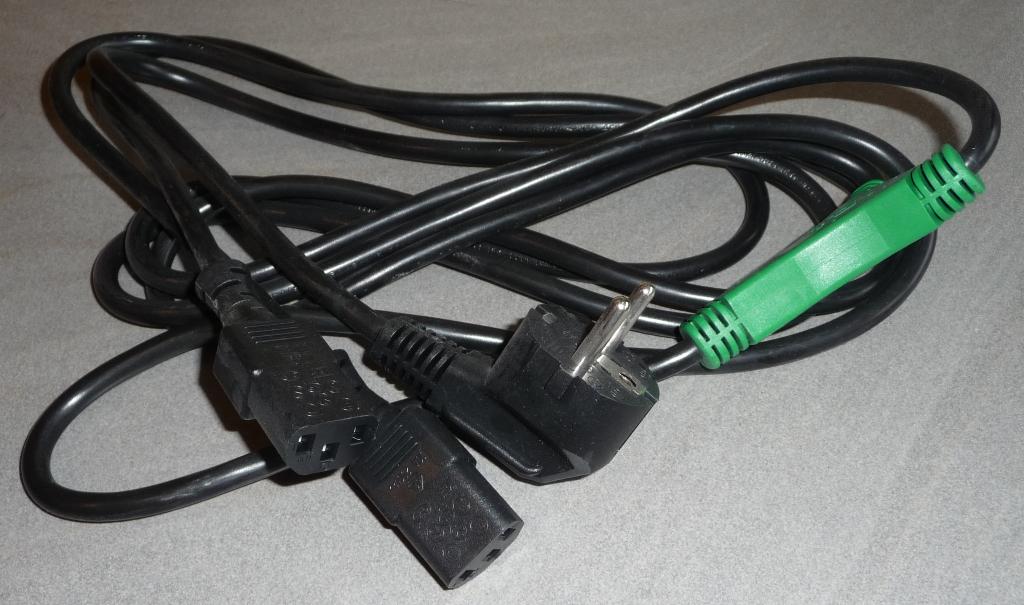 Double câble d'alimentation pour PC et écran, Enlèvement ou Envoi, Neuf
