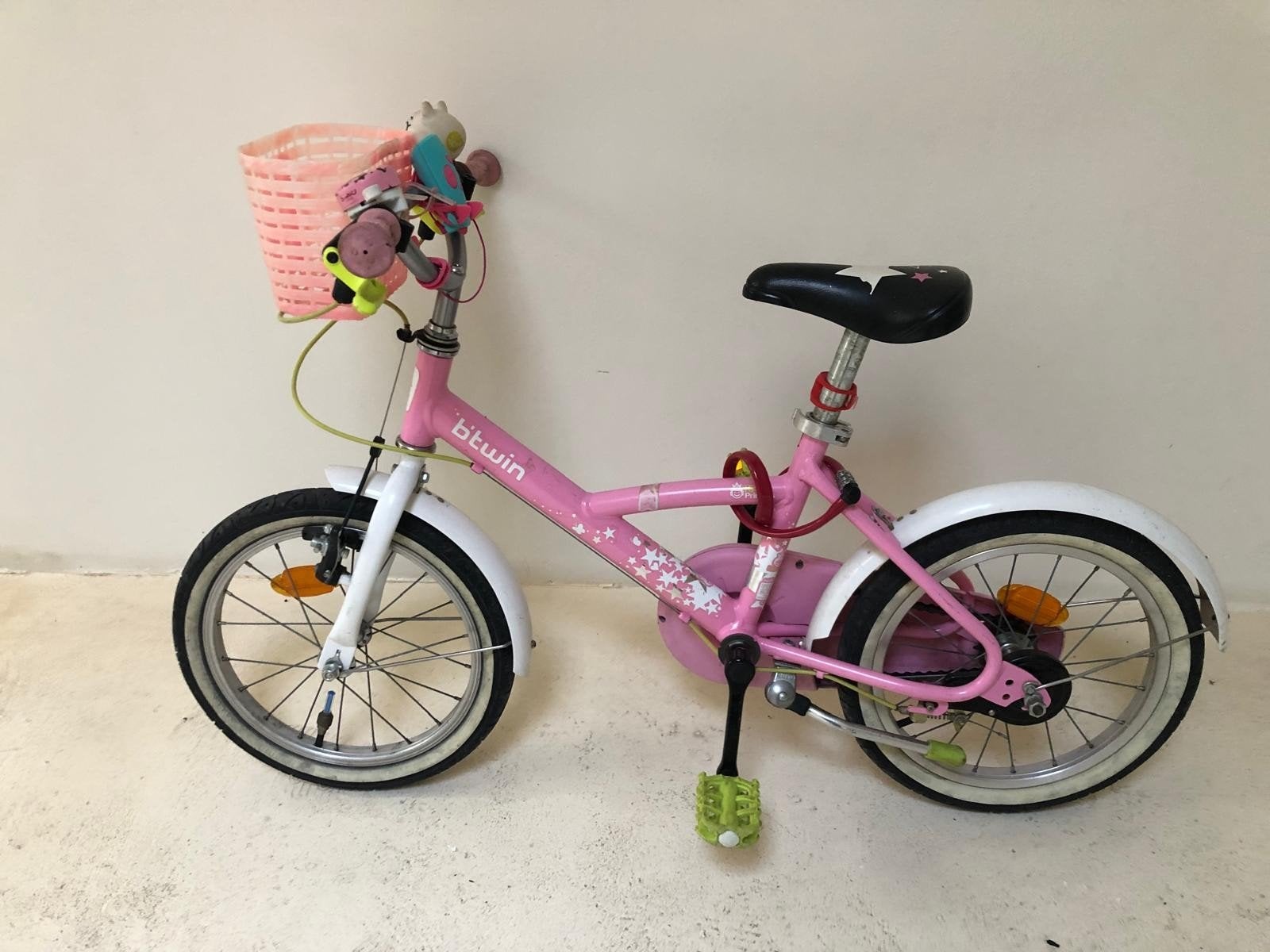 Meisje fiets te koop, Ophalen, B-twin, 14 inch of minder, Trommelrem