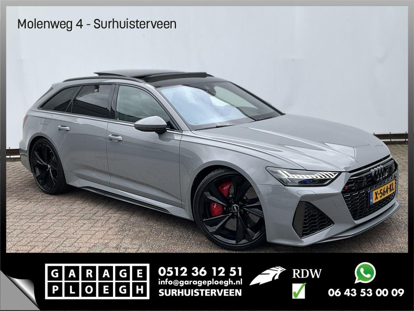 Audi RS6 4.0 TFSI 600PK Ceramic HUD Carbon Nardo 4WS Pano.da, Autos, Argent ou Gris, Achat, Electronic Stability Program (ESP)