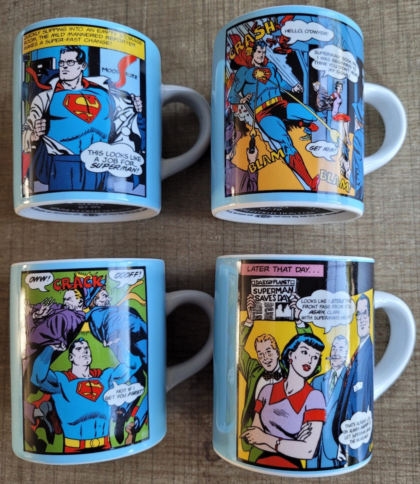 Superman - DC Comics: 4 verzameltassen, Ophalen of Verzenden, Zo goed als nieuw, Film, Gebruiksvoorwerp