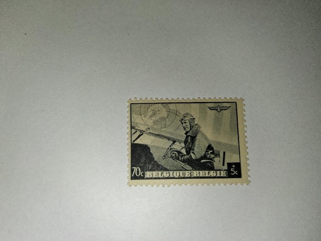 Charles Lindbergh, Belgische postzegel, Ophalen, Luchtvaart, Niet gestempeld, Frankeerzegel
