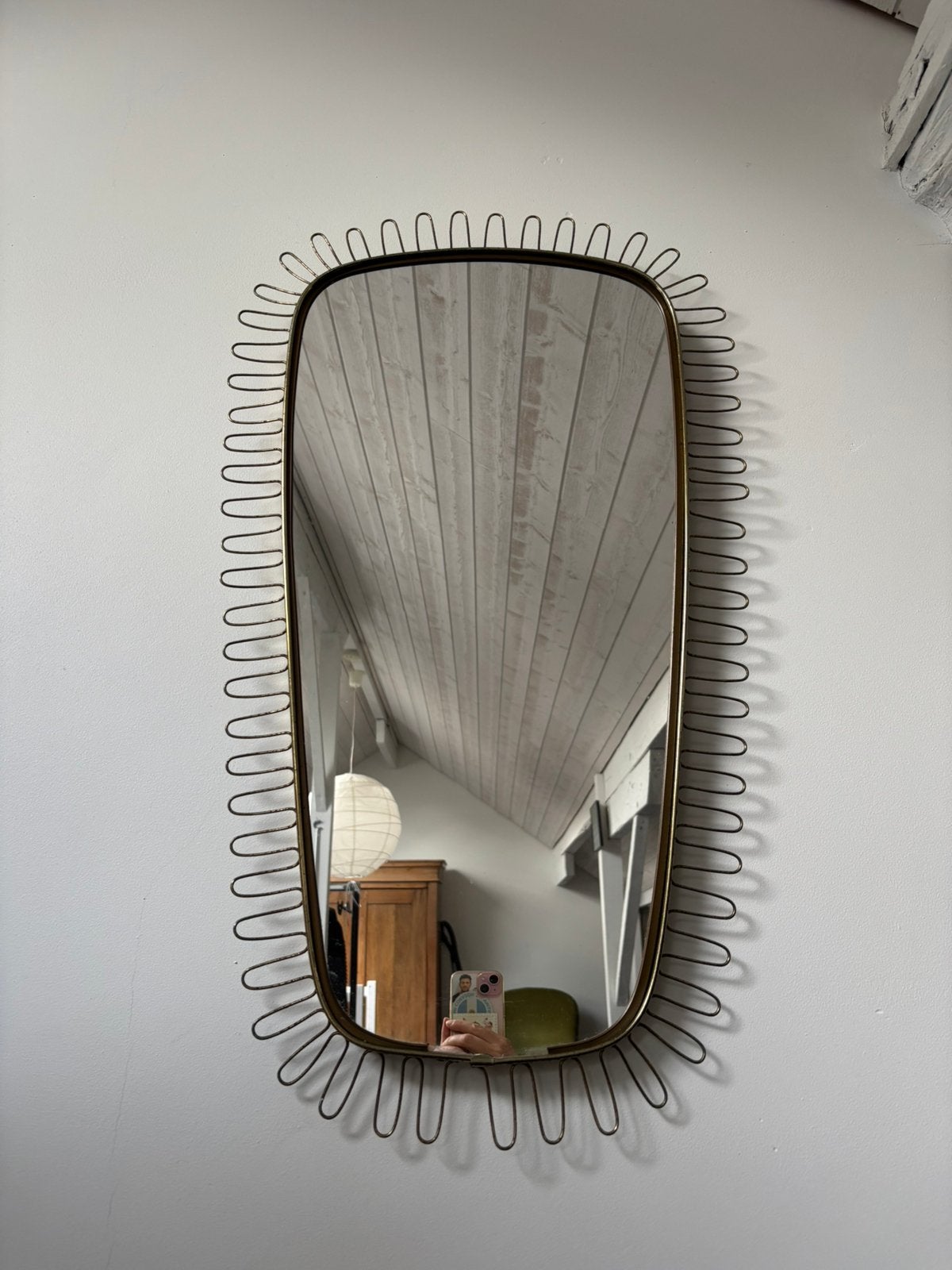 Miroir vintage, Maison & Meubles, Enlèvement, Comme neuf