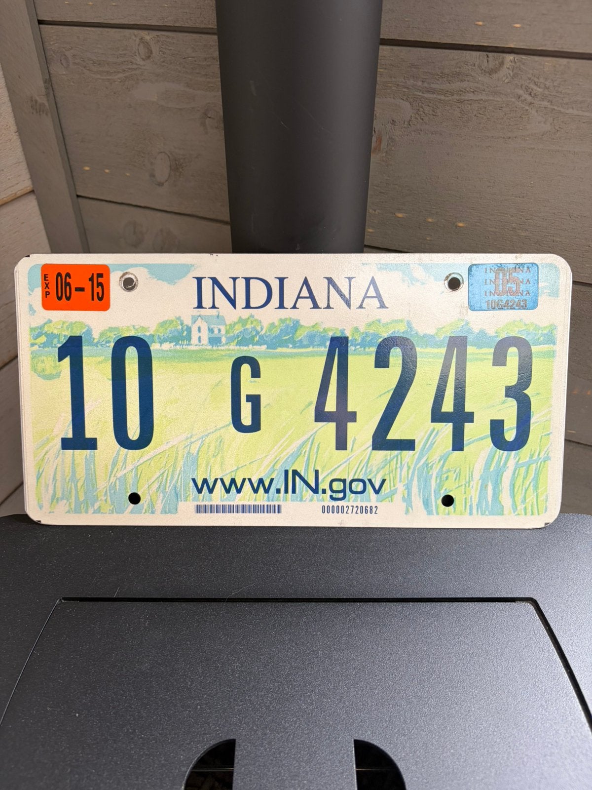 Indiana nummerplaat origineel 2015, Enlèvement ou Envoi, Utilisé