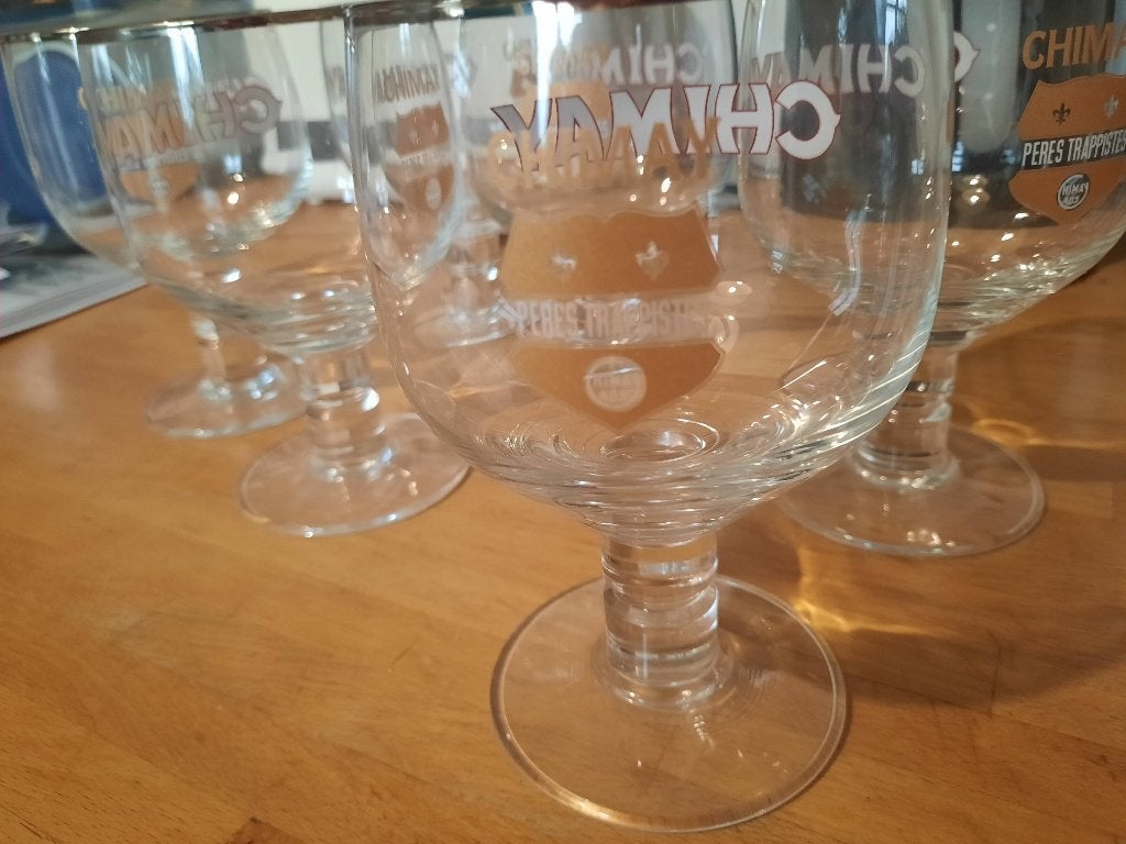 6 Verres trappistes chimay, Collections, Enlèvement, Neuf, Verre à bière
