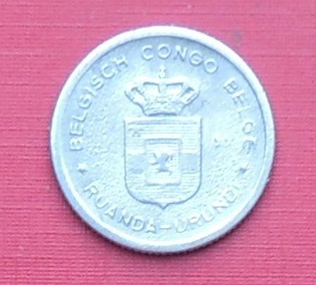 1955 50 centimes Congo, Postzegels en Munten, Munten | België, Verzenden, Metaal, Losse munt