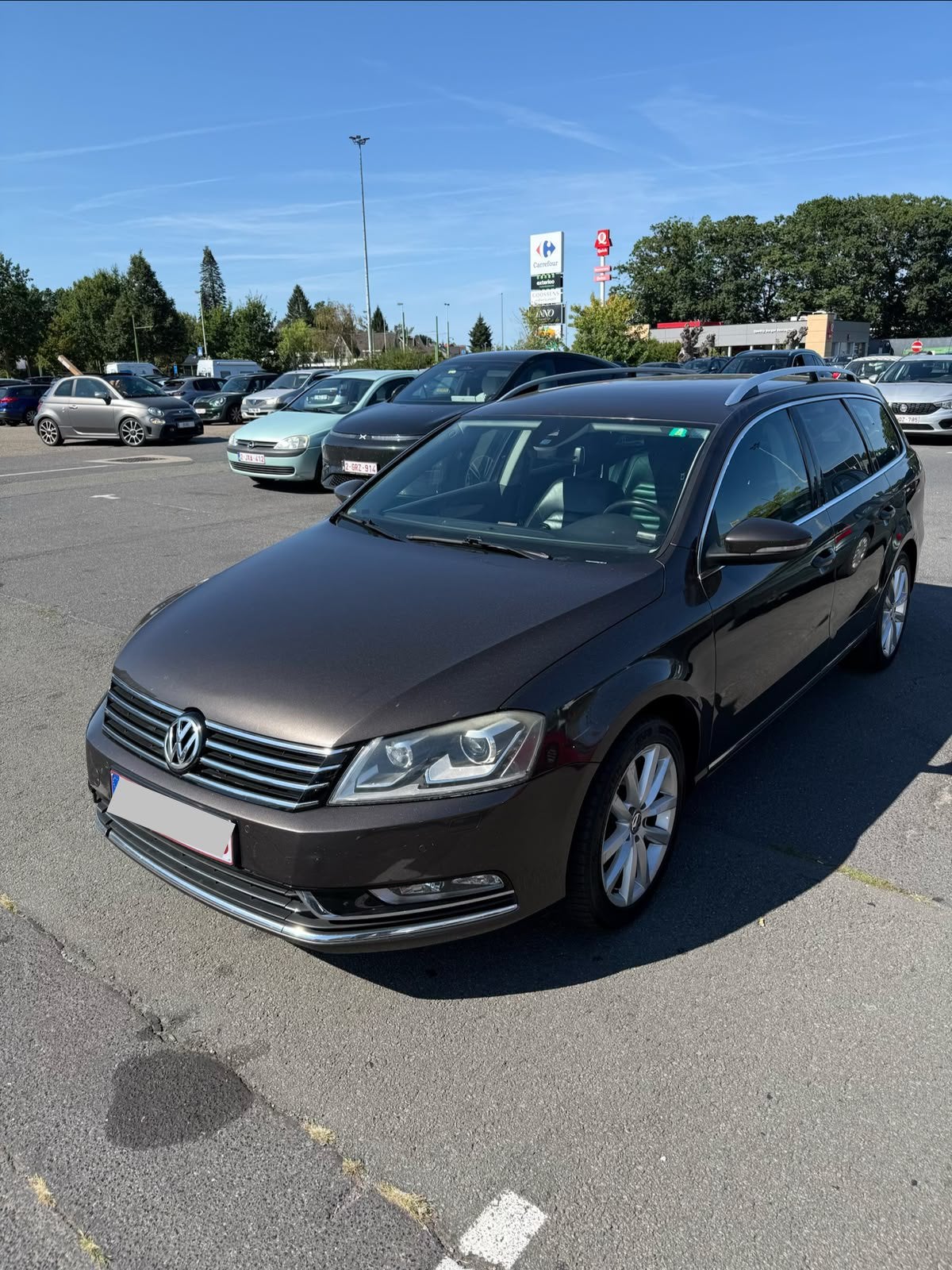 Volkswagen Passat 2013 CNG/Benzine Automaat – Full Option, Auto's, Euro 5, Bruin, Leder, 5 deurs