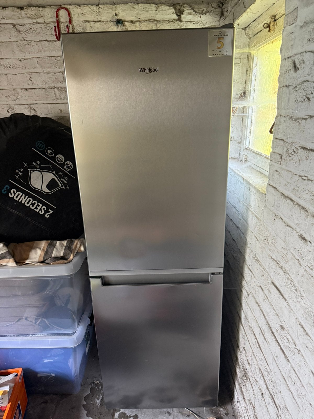 Whirlpool koel-vriescombinatie frigo, whirlpool w5 721e ox, Elektronische apparatuur, Koelkasten en IJskasten, Ophalen, Gebruikt