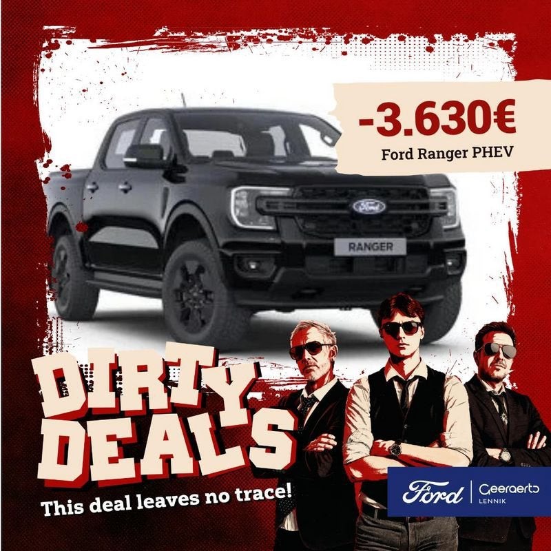 Ford Ranger, Auto's, Automaat, 281 pk, Zwart, 4 cilinders