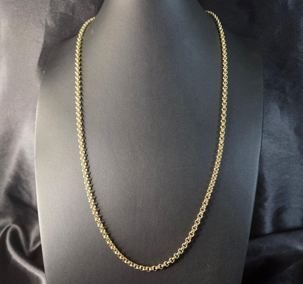 Collier vintage en or jasseron. 2026/698, Enlèvement ou Envoi, Or, Comme neuf, Or
