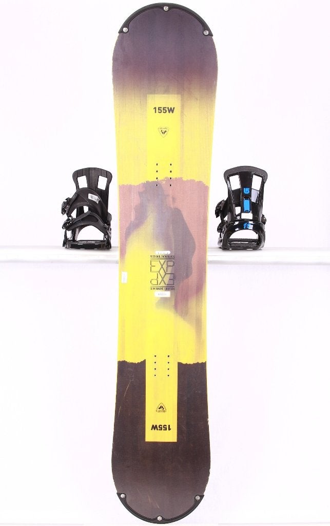Snowboard 155 cm ROSSIGNOL EXP WIDE, noir/jaune, CAMBER, Envoi, Utilisé, Planche