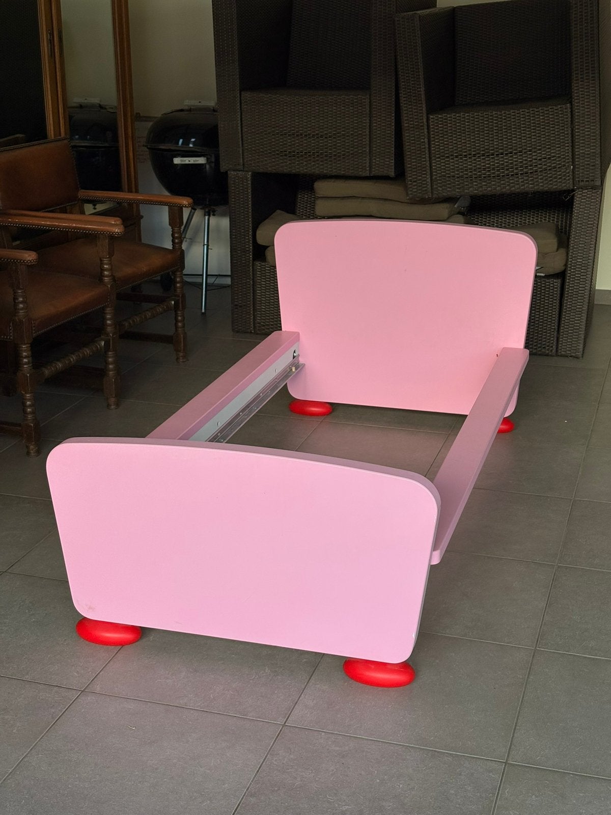 Lit pour enfant | Rose | 70x160cm, 70 à 85 cm, Comme neuf, Sommier à lattes, Enlèvement