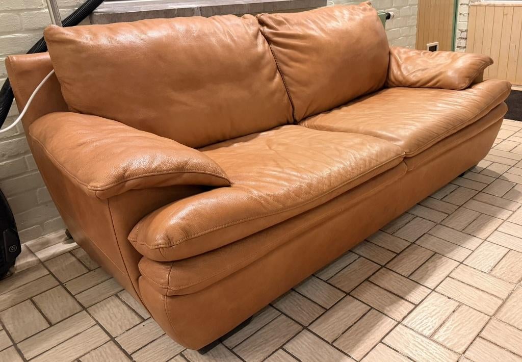 Canape cui brun 3+2 Italsofa, Enlèvement, Cuir, Moderne, Neuf