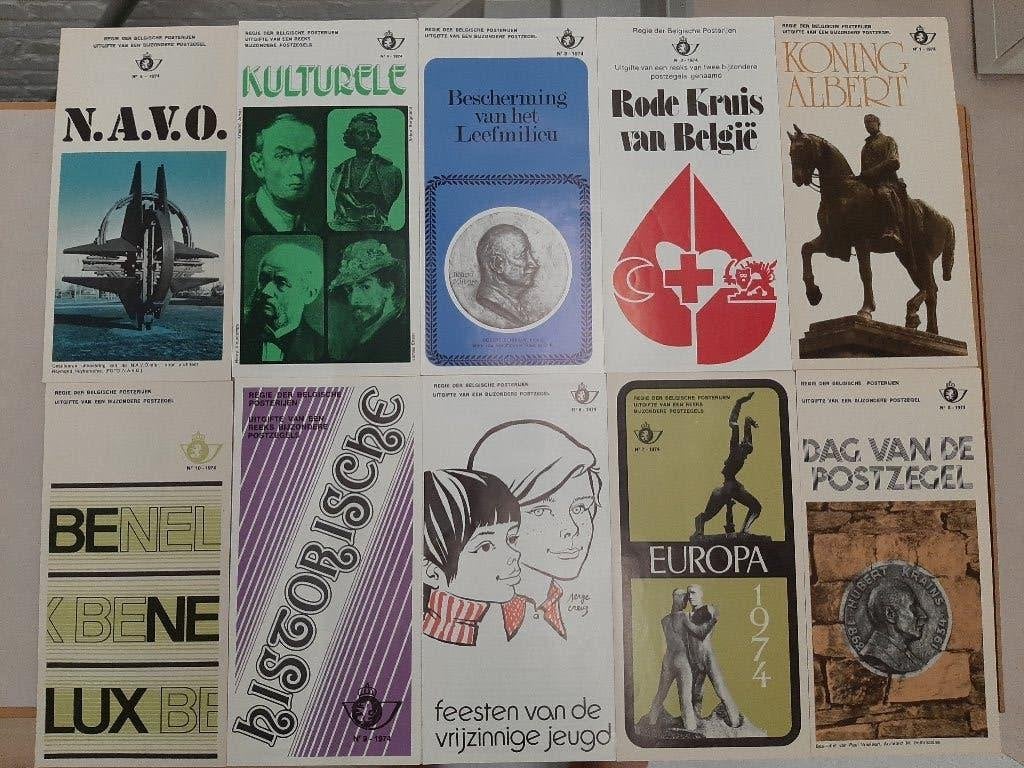 Lot de timbres avec pochette 1974, Neuf, Non oblitéré, Album pour timbres, Enlèvement