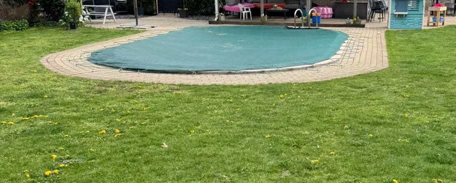 Winterzeil met haken voor ovaal zwembad 8-4m, Ophalen, Gebruikt