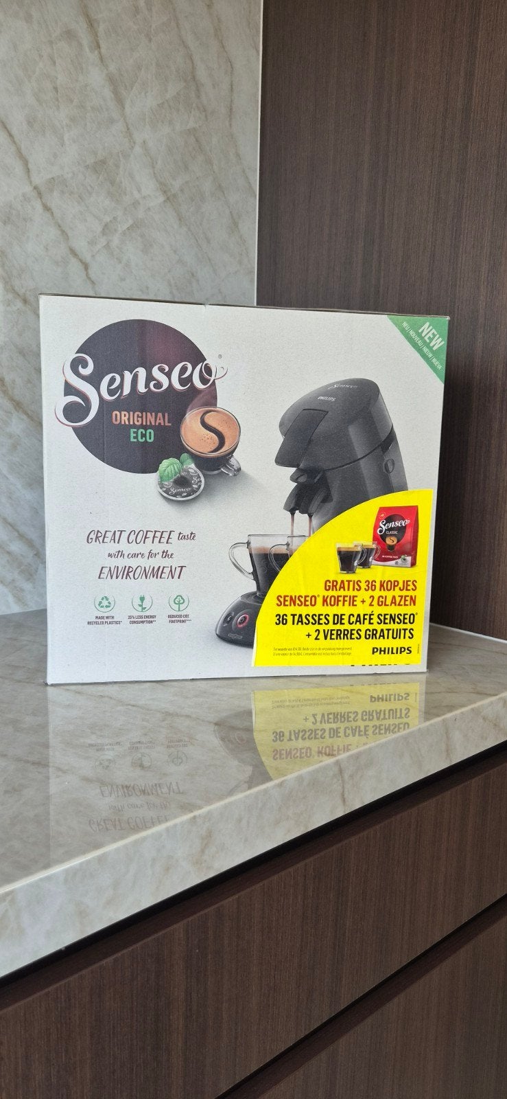 Senseo Original Eco HD6552/33 Koffiezetapparaat, Elektronische apparatuur, Ophalen, Koffiepads en cups, 2 tot 4 kopjes, Koffiemachine