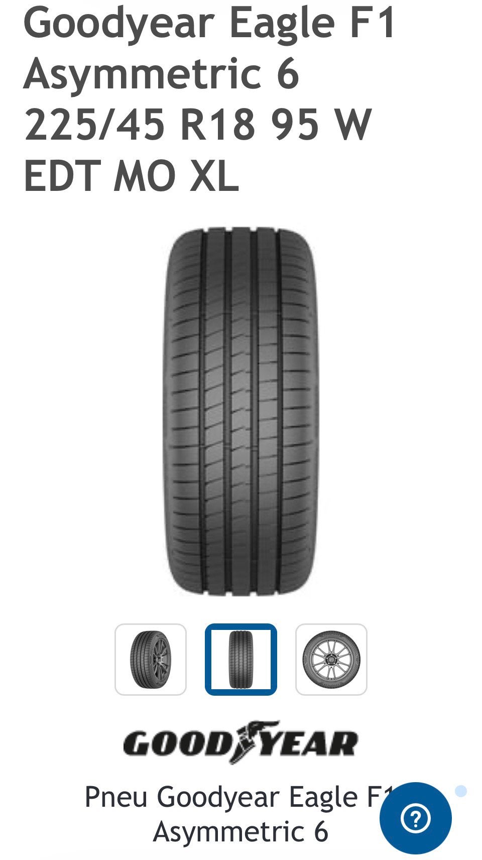 2 pneus Goodyear 225 45 R18 - 95W, Autos : Pièces & Accessoires, Neuf, Véhicule de tourisme, Pneus été, Enlèvement