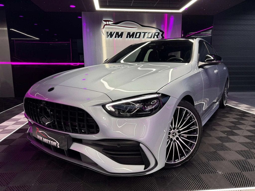 Mercedes-Benz C-CLASS 180 C 180 AMG Line // Burmester // Car, Cuir, Argent ou Gris, Achat, 4 portes