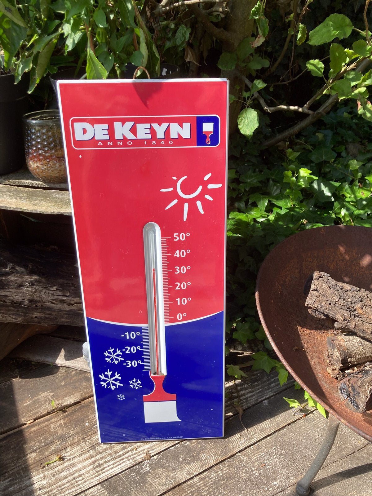 Thermometer emaille, Verzamelen, Ophalen, Zo goed als nieuw