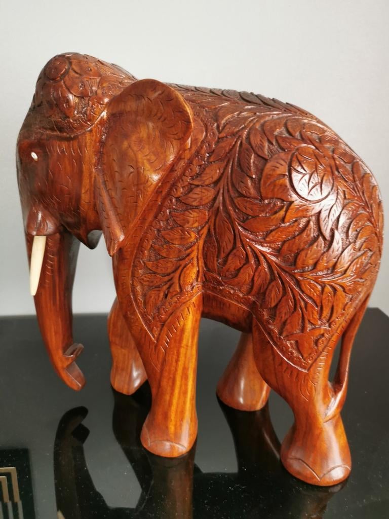 handgesneden antieke olifant, Antiek en Kunst, Ophalen