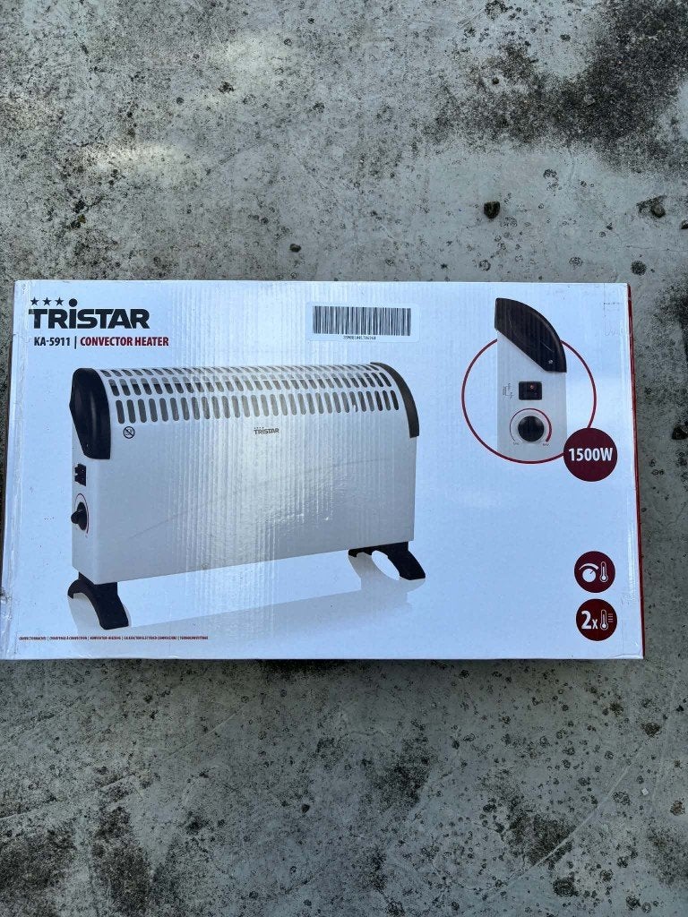 Tristar radiateur électrique 1500 watt, Bricolage & Construction, 800 watts ou plus, Moins de 60 cm, Comme neuf, Enlèvement