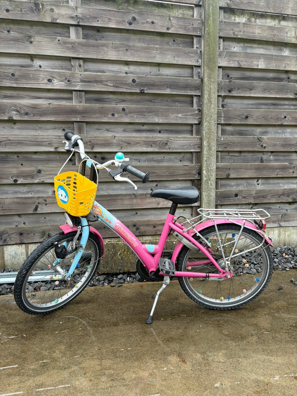 Meisjesfiets Gazelle 20”, Frein à rétropédalage, Frein à main, Utilisé, 20 pouces