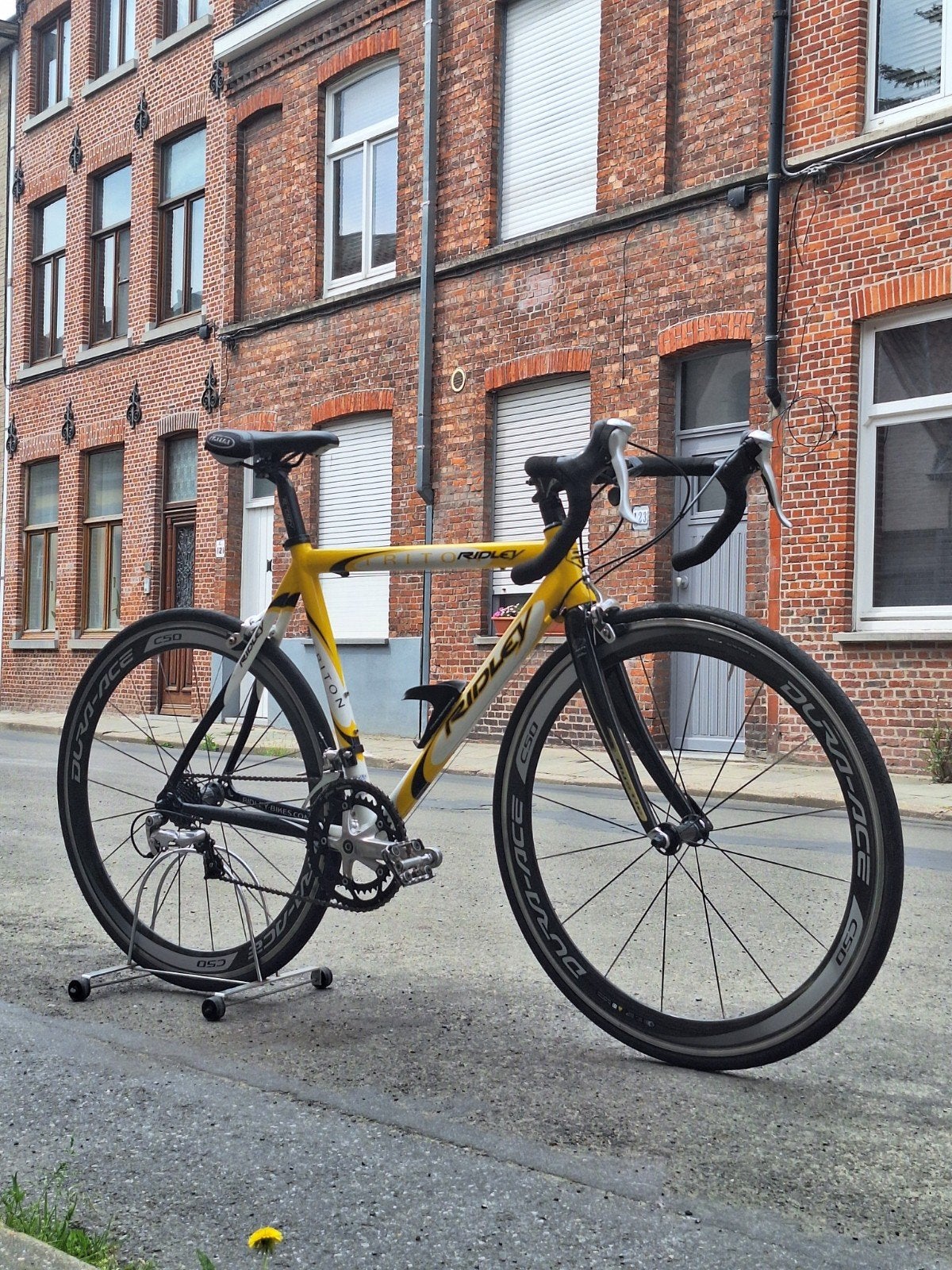 Ridley triton met carbonnen dura-ace c50 wielen, Ophalen, Zo goed als nieuw