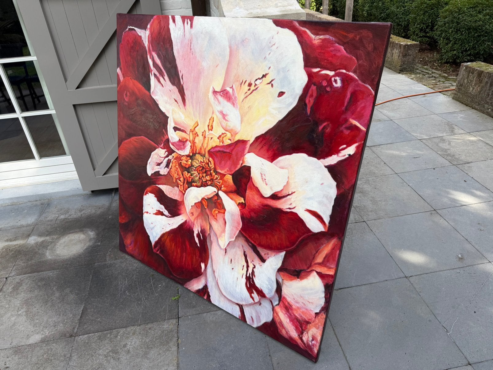 Peinture florale, Antiquités & Art, Peint à la main, Peinture à l'huile, Expressionniste, Enlèvement