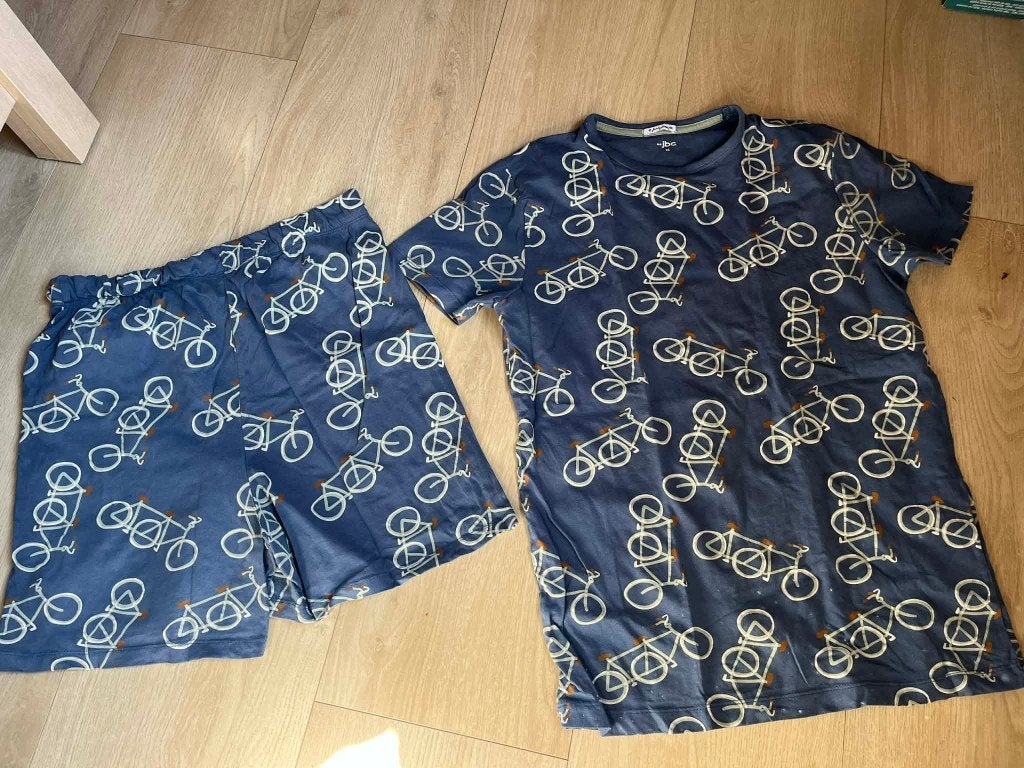 zomerpyjama jbc blauw xs 176, Kinderen en Baby's, Kinderkleding | Maat 176, Nacht- of Onderkleding, Gebruikt, JBC, Ophalen of Verzenden