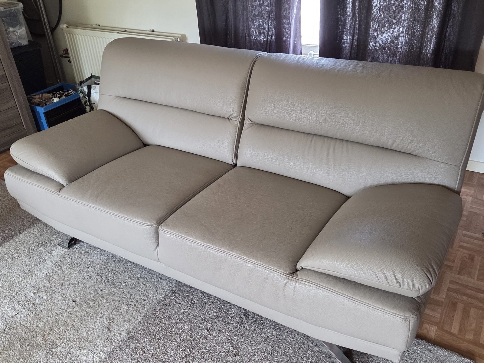 Chaise en similicuir à vendre, Banc droit, Comme neuf, Enlèvement, Cuir