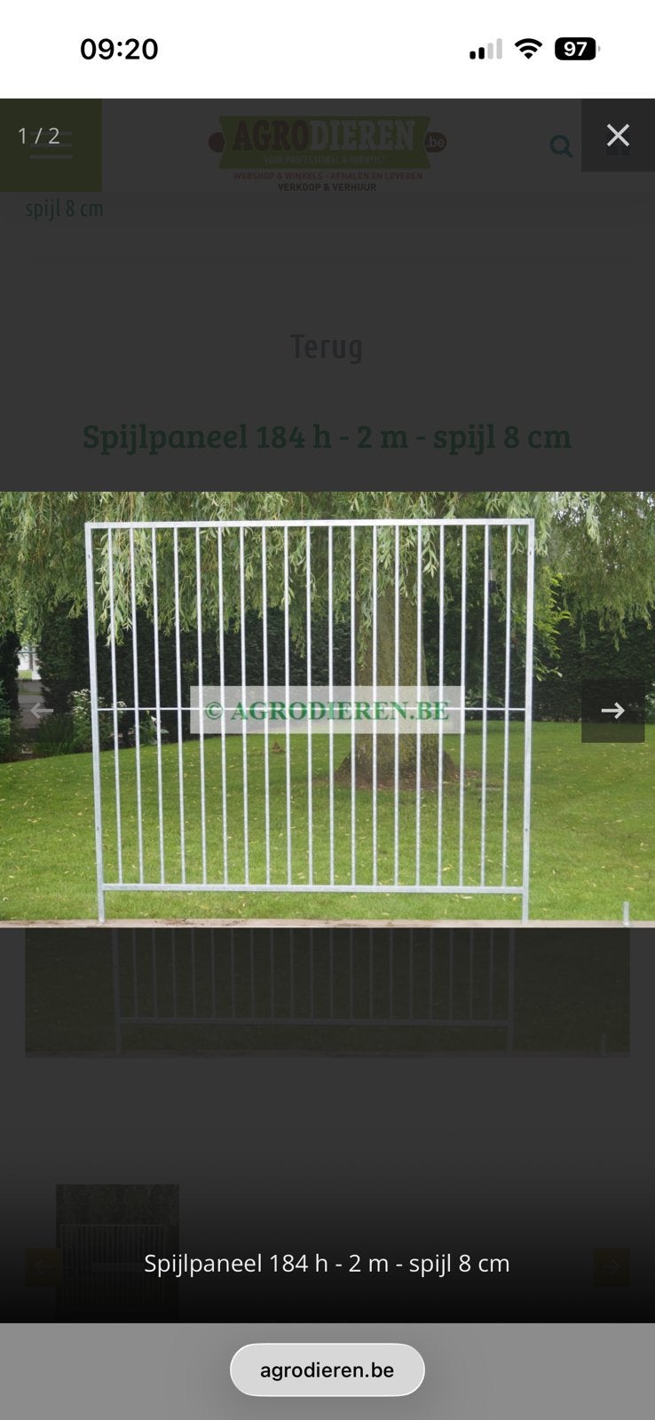 Kennelpanelen 2 stuks, Dieren en Toebehoren, Ophalen, Hondenkennel, 100 cm of meer, 110 cm of meer